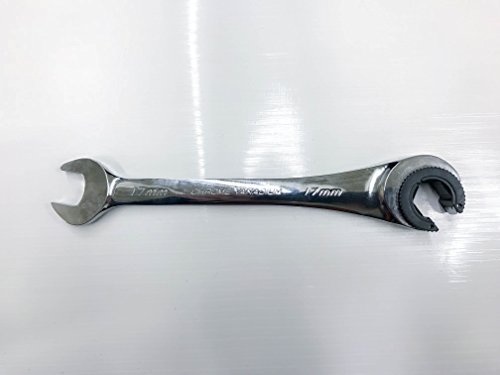 TruePower Oil Hose Ratcheting Wrench 8mm-19mm, Double Open Ended (17mm)