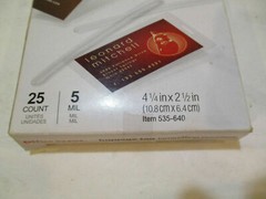25 ID / Luggage PRICE Tag THERMAL Laminating Pouches Slotted Strap Office Depot