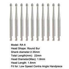 Wave Dental Carbide RA Latch Burs Taper Fissure Round Surgical Bur 4 8 701 557
