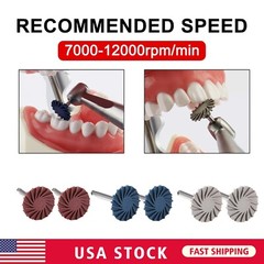 Dental Composite Polishing Kit Diamond RA Polisher Burs For Contra Angle 2.35mm