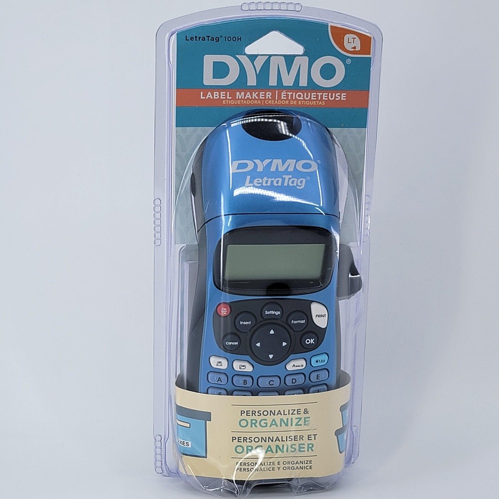 Dymo LetraTag LT-100H Handheld Label Maker Blue New Sealed w/Tape