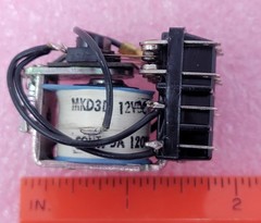 Line Electric – MKD3D-12 – Open Frame Power Relay 3PDT 5Amp 12VDC Coil Rare, New