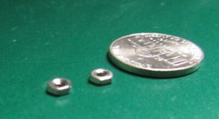 18-8 Stainless RH Hex Nut,, 3-48 x 3/16″ W x 1/16″ H, 300 Pcs