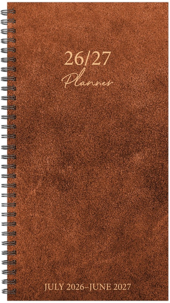 Camel Leatherlike AY July 2026 – June 2027 3.5″ x 6.5″ Softcover Weekly Planner