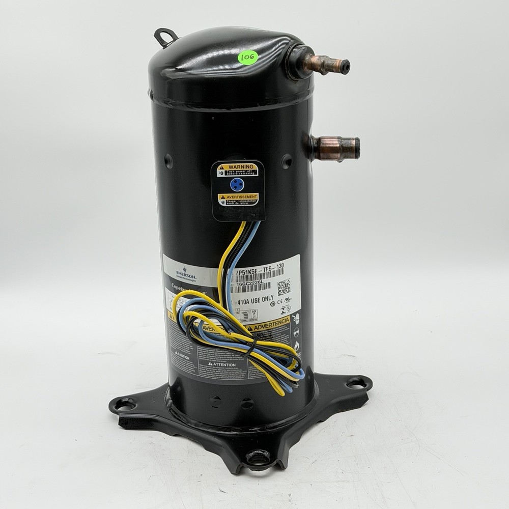 Copeland Scroll Compressor ZP51K5E-TF5-130 | 4.25-Ton R410A 200-230V 3-Phase
