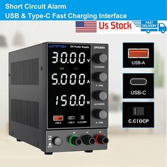 DPS3010U Adjustable DC 0-30V 0-5A 10A Lab Power Supply Variable Bench Switching