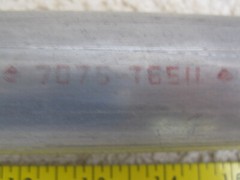 7075 T6511 ALUMINUM ROUND BAR, 1-3/4″ dia x 20-1/8″, LATHE STOCK, mfr by ALCOA