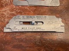The Fibre Metal Products Co Weld Fillet Gage 7pc Welding Gauge – Made in USA