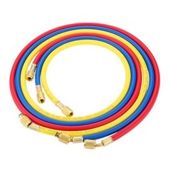 60″ AC Charging Hose Set 1/4″ SAE 800 PSI for HVAC Refrigerant R410A R134A R12 R