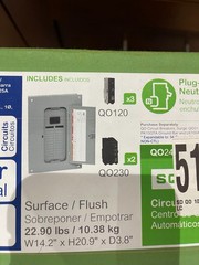 Square D QO 100A 24-Space 24-Circuit Plug-On Neutral Load Center QO24M100PCVP