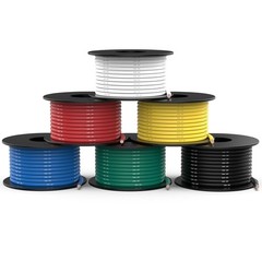 16 AWG 600ft Silicone Tinned Copper Wire – 6 Colors, Flexible Electrical Cable f