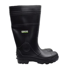 PLAIN TOE PVC RUBBER Waterproof Fishing Hunting Farming Construction WORK BOOTS