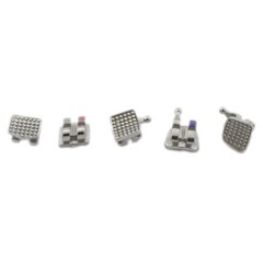 Dental Ortho Brackets Orthodontic Braces Roth MBT 022 018 345 Hook Twin Metal