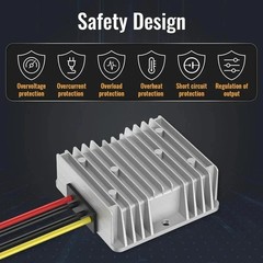 20V to 12V Step-Down Converter Compatible with Dewalt 20V Battery, DC 12V 20A 24