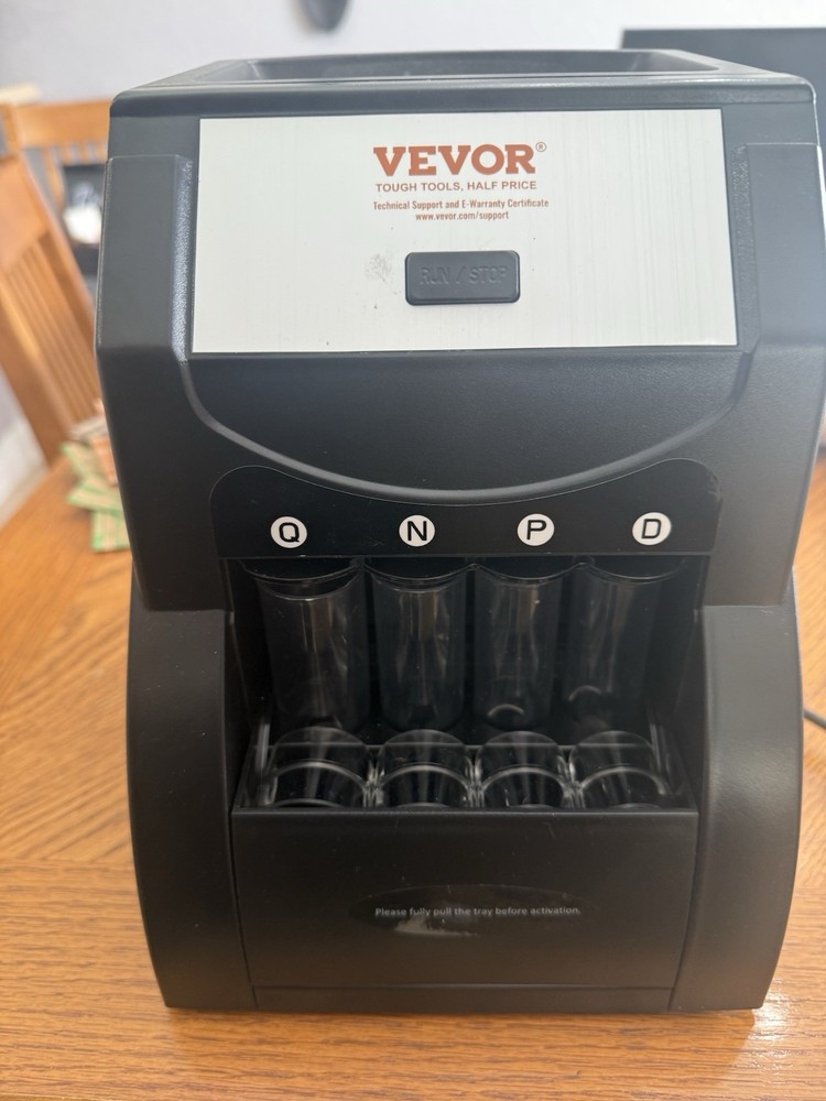 VEVOR SS1350 USD Coin Sorter Coin Tested and Working