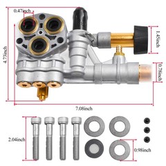 Pressure Washer Pump Manifold Kit 7108366 With Mounting Bolt Washer Pump Sliver