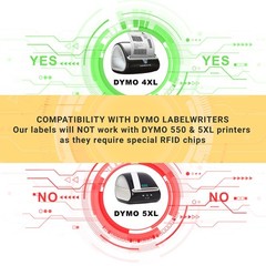 DYMO LW 1744907 4XL 4×6 (4″x6″) Direct Thermal Labels – (3) Rolls of 220