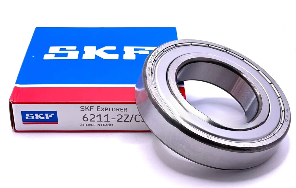 SKF 6211 ZZ C3 DEEP GROOVE BALL BEARING, METAL SHIELDED 55x100x21 mm