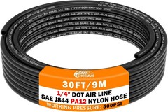 30 FT 1/4 DOT Air Line 1/4″ PA12 Nylon Pneumatic Tubing 9.1 Meter 1/4 Inch OD Pn