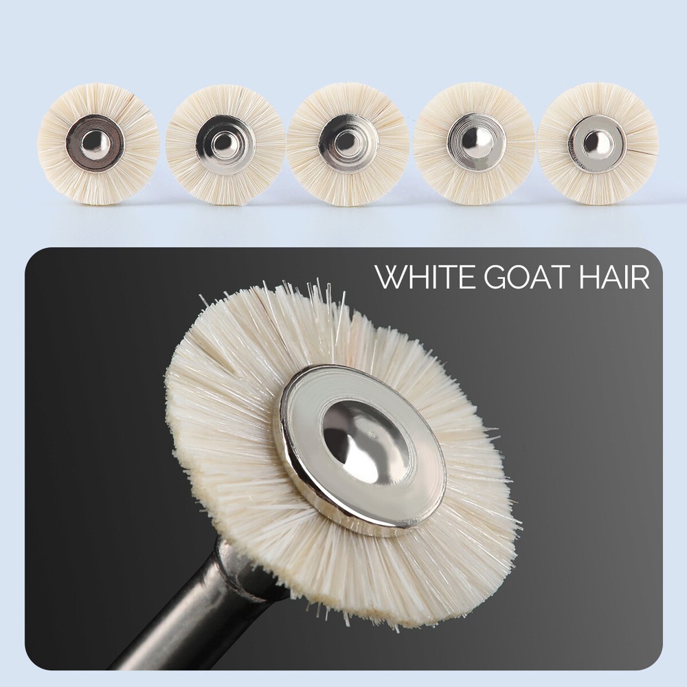 AZDENT Dental Polishing Brushes Wheel RA Goat Hair/Felt/Cotton/FX Contra Angle