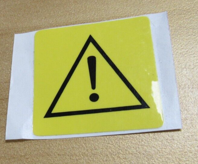 Lot of 306 Exclamation Triangle 1.5″x1.5″ Yellow/Black Warning Stickers Labels