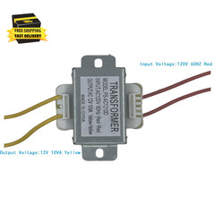 AC/AC Power Transformer, 120V 60Hz to 12V 10VA, Single Phase, for Lighting, Audi