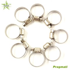 50Pieces 3/4″-1 Stainless Adjustable Drive Hose Clamps Fuel Line Worm Clips US