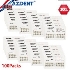 100Pack AZDENTOrthodontic Brackets Dental Braces Mini Roth.022 Hooks 345 Metal