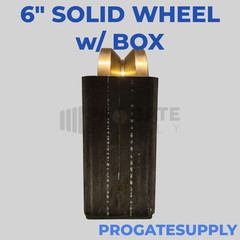 6″ V Groove Caster Solid Wheel Sliding Gate Roller Slide with optional box