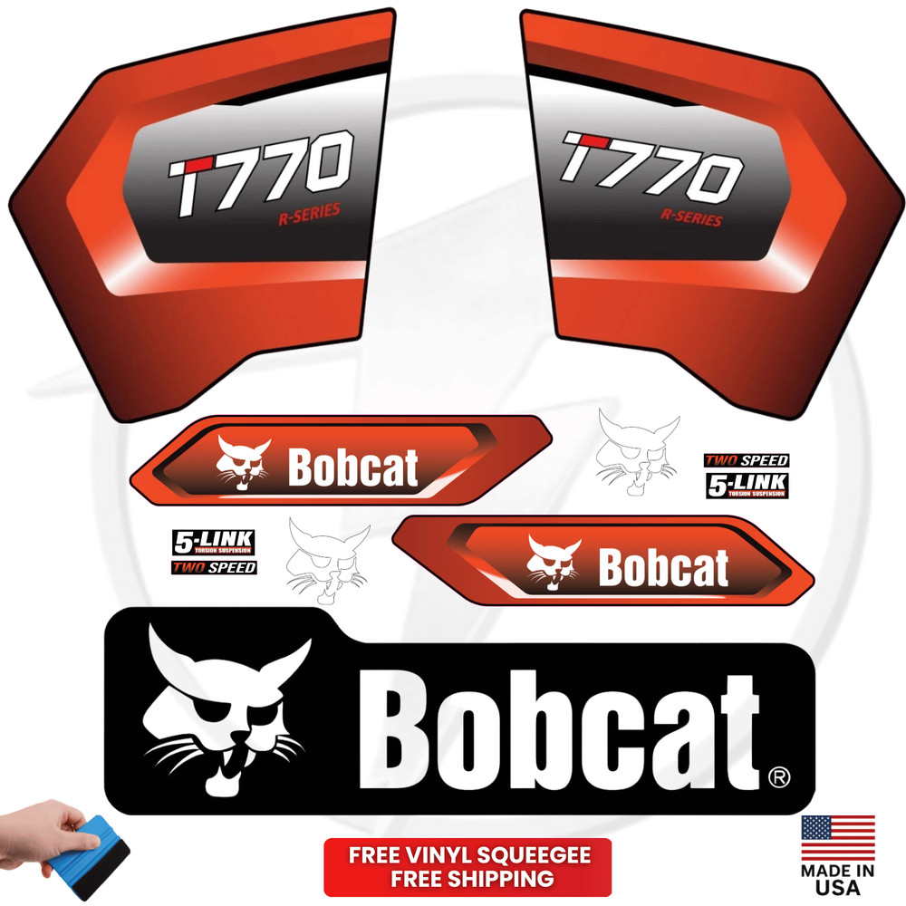 Fits Bobcat T770 Main Decals Skid Steer Stickers – Free Shipping – 3M Vinyl