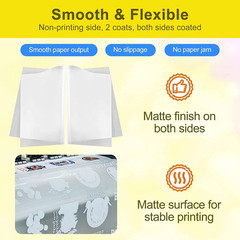 DTF Transfer Film: 13X19 Inch 100 Sheets Premium Double-Sided Matte Finish PET T