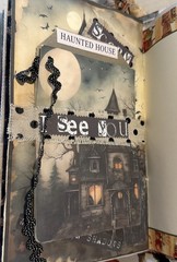 Junk Journal Halloween Spellbound Scary Tales Handmade Memory Note Book 74 Pages