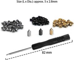 Bluecell 60pcs Metal Cross Slot Tip Screws for Belt Buckle Wallet Handbag