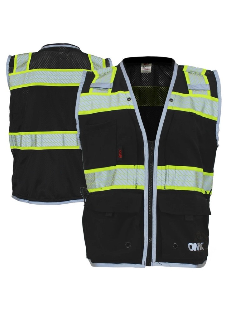 GSS Safety 1513- 2XL High Visibility Surveyor’s ONYX Vest: 2XL, Class 2/ Zipper
