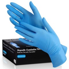 Serenelife 100 Pcs. Soft Industrial Gloves -Nitrile & Vinyl Gloves (small size)