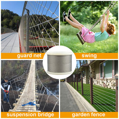 TECSPACE 350ft Length 1/8” 316 Stainless Steel Wire Rope for Railing Decking