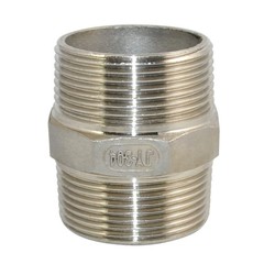 1.5 Inch Silver Hose Pipe Fitting Hex Reducing Nipple Male x Male Connection