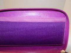 New defect FILOFAX Saffiano Compact Zip Organizer Planner wallet Raspberry PINK