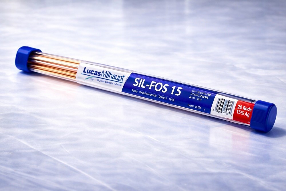 Lucas-Milhaupt 95150 Sil-Fos 15 Silver Solder Brazing Alloy 28 Rod Tube