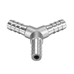 Stainless Steel 5/16″ Hose Barb Y Barbed Fitting 3 Way Wye Adapter with 3Pcs Hos