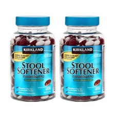 2 Pack Kirkland Signature 100 Mg Stool Softener, 400 Softgels