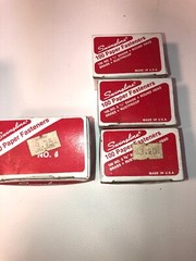 7 Boxes Of 100 Brass Paper Fateners Dennison Swingline 1/2” 1” 2 1/2” 3 3/4”