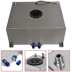 20 Gallon Fuel Cell Tank Level Sender Lightweight Polished Aluminum Racing