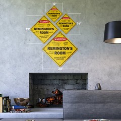 Remington’s Room Vintage Crossing Sign Xing Plastic Rustic kids bedroom children
