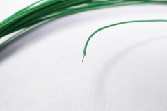 25′ M81822/3-B30-5 Solid Single Conductor Silver Coated Copper 30AWG Green Wire