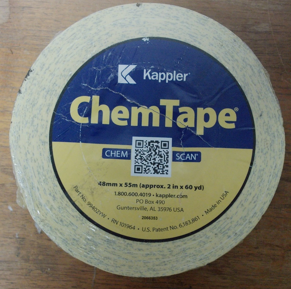 NEW Kappler Chem Tape Yellow 2 inch x 60 yards 2″ X 180′ Chemical Resistant
