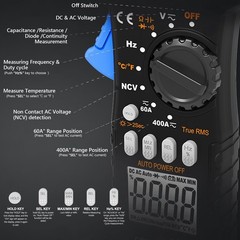 Digital Clamp Meter AC DC Current Multimeter TrueRMS 6000 Counts Amp Volt Tester