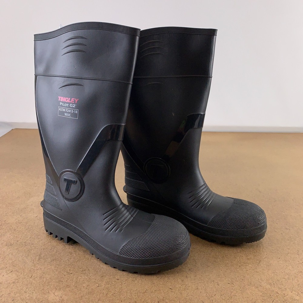 Tingley Men’s 8 Women’s 10 Black Pilot G2 Safety Toe Slip Resistant Knee Boots
