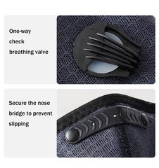 Lightweight Cycling Face Mask with Eye Shield Breathing Valve Replaceable Fil…