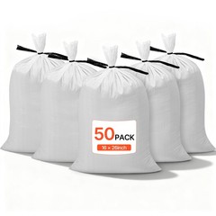 VEVOR 16×26 in Heavy Duty Empty Flood Sandbags with Ties 50Pack 50lb Capacity